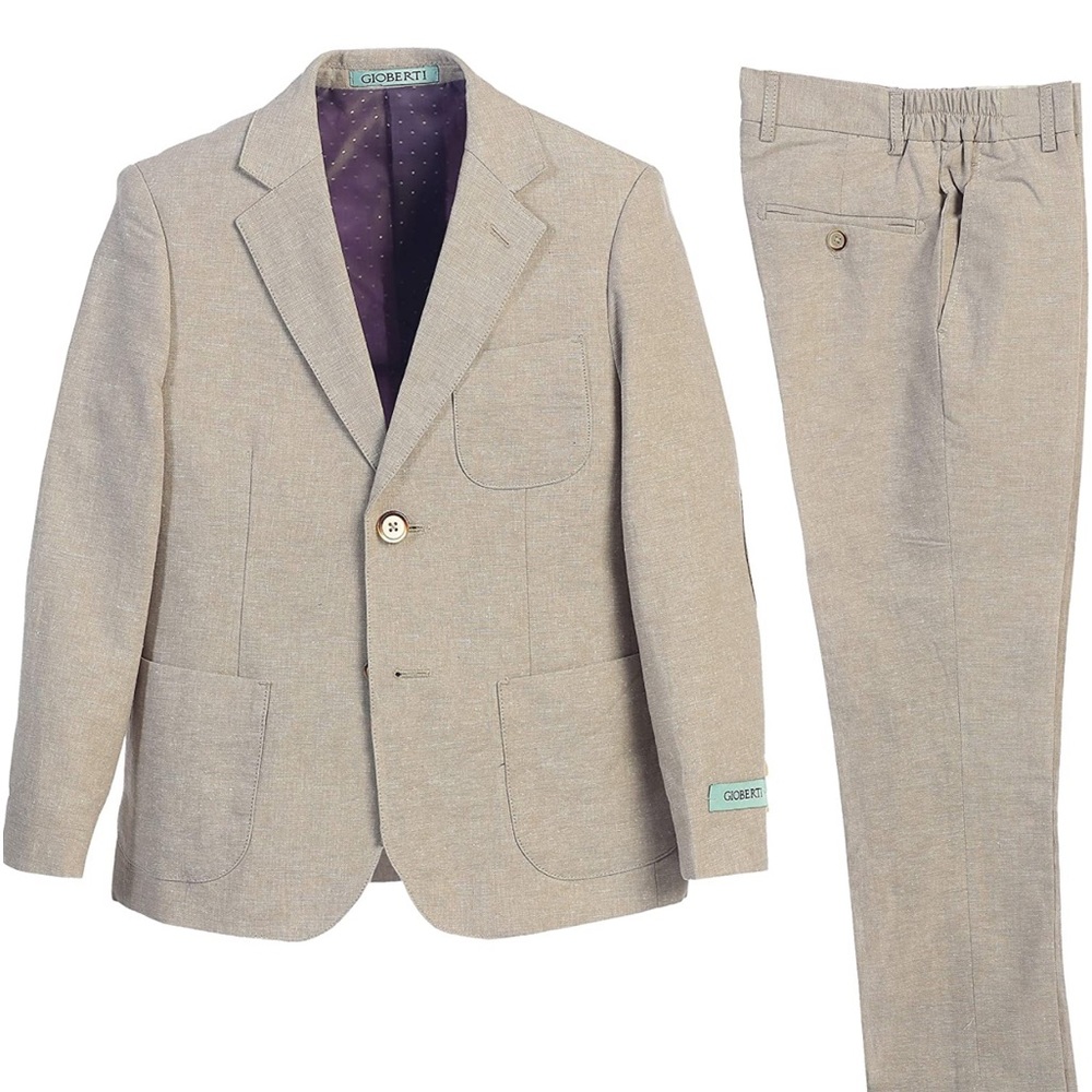Linen Suit cotillion beach wedding Boy 14